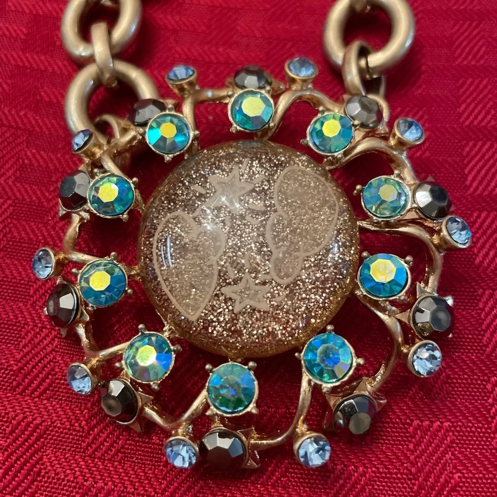 Vintage Betsey Johnson star gazer  necklace